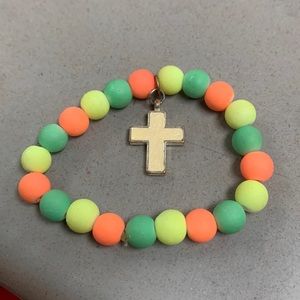 Multi color cross bracelet